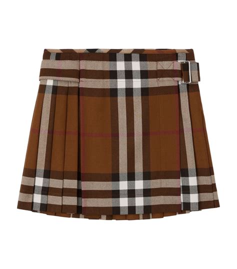 burberry plaid wool skirt|Burberry pleated girls skirts.